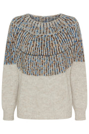 Lilia Knit | Crema/Blue | Strik fra Marta du Chateau