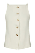 Kylie Structure Waistcoat | Off White | Vest fra Neo Noir – nedsat