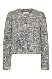 Boucle Sequin CocktailJacket 30257 | WhiteBlack | Jakke fra Co'couture