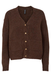 Gigi Knit Cardigan 2853 | Chocolate Brown | Cardigan fra Prepair