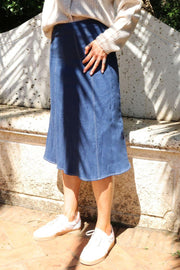 Asta Ashape Skirt | Blue Denim | Nederdel fra Liberté