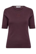 Granny Embroidery SS Tee 33166 | Winered | T-Shirt fra Co'couture