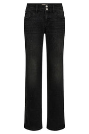 Marlena Shimmer Jeans Regular | Black | Jeans fra Mos Mosh