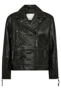 Floyd Crop Leather Jacket 30299 | Black | Jakke fra Co'couture