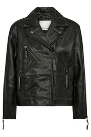 Floyd Crop Leather Jacket 30299 | Black | Jakke fra Co'couture