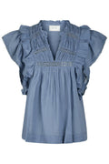 Jayla S Voile Top | Smoke Blue | Bluse fra Neo Noir