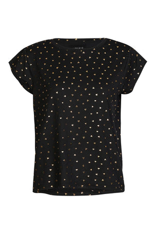 Alma U Tshirt | Black Gold Heart | Tshirt fra Liberté