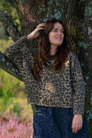 Zelda Sweatshirt | Leopard | Sweatshirt fra Black Colour