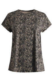 Alma U T-Shirt | Moccabraune Spitze | T-Shirt von Liberté