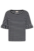 Marline Tee | Schwarz mit strahlendem Weiß | T-Shirt von Freequent – nedsat