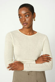Bouch O-neck Knit | Ecru | Strik fra Mos Mosh
