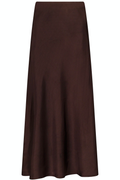 Bovary Skirt | Dark Brown | Nederdel fra Neo Noir – nedsat