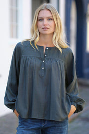 Nella Blouse 2794 | Blue Grey | Bluse fra Prepair