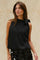 Veda Drapy Satin Top | Black | Bluse fra Neo Noir