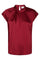 Fleur Drapy Satin Blouse | Wine | Bluse fra Neo Noir