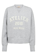 Nima O-LS Sweatshirt | Grey Melange | Bluse fra Mos Mosh