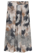 Mabell midi pleated skirt | Beige/Sand | Nederdel fra Gustav