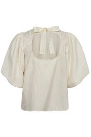 CassandraCC Bow Blouse | Off White | Bluse fra Co'couture