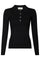 Panama Knit Blouse | Black | Bluse fra Neo Noir