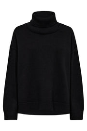 MajaCC Slit Roll Neck | Black | Strik fra Co'Couture