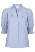 Diana Stripy Stone Blouse | Light Blue | Bluse fra Neo Noir