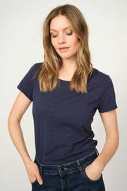 Arden Organic O-SS Tee  | Navy | T-Shirt fra Mos Mosh