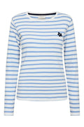 Famila Tee 207643 | Star Off-White W. Vista Blue | T-Shirt fra Freequent – nedsat