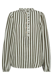 Noto Blouse 204913 | Star Off-White W Winter Moss | Bluse fra Freequent