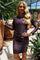 Alma Long Dress | Bordeaux Lux Leo | Kjole fra Liberté