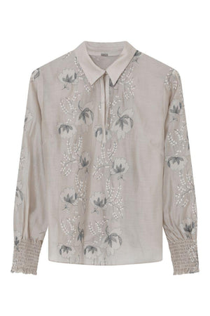 Bayanna blouse | Light Grey | Skjorte fra Gustav