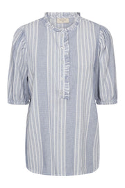 Nollie Blouse 206083 | Brilliant White W Deep Ultrama | Bluse fra Freequent