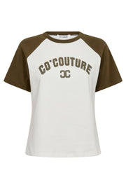 Edge Block Tee 33169 | OffWhite Military Olive | T-Shirt fra Co'couture