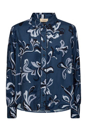 Abina Serve Shirt | Ensign Blue | Skjorte fra Mos Mosh