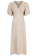 Illana Poplin Dress | Dark Sand | Kjole fra Neo Noir