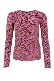Zenia Mesh Blouse | Berry Rose | Bluse fra Black Colour