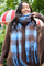 North Soft Winter Scarf | Blue/Mocca | Tørklæder fra Black Colour