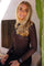 Mesh Ls Sparkle Tshirt | Dark Brown Diamond Dot | Bluse fra Liberté