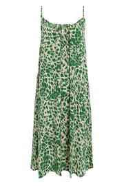 Luna Short Boho Strapdress | Green Leo | Kjole fra Black Colour