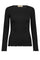 Elaine Seamless Silk O-LS Tee  | Black | T-shirt fra Mos Mosh