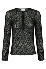 Matria Lace Blouse | Black | Bluse fra Neo Noir