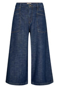 Culotte Arge Jeans Cropped | Dark Blue | Jeans fra Mos Mosh