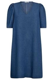 Denim V-Dress 36552 | Denim blue | Kjole fra Co'couture