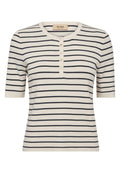Aliz Caliz Stripe SS Knit | India ink | Strik fra Mos Mosh