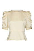 Benua Heavy Sateen Blouse | Light Yellow | Bluse fra Neo Noir