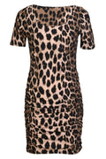Alma Ss Turn Dress | Big Lux Leo Fossil | Kjole fra Liberté – nedsat