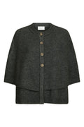 Josei Double Knit Cape | Grey | Strik fra Neo Noir – nedsat