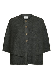 Josei Double Knit Cape | Grey | Strik fra Neo Noir
