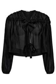 Monique Tie Blouse | Black | Skjorte fra Co'couture
