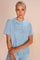 Asa O-SS Tee | Cashmere Blue | T-shirt fra Mos Mosh