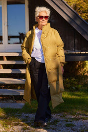 Lilly Long coat | Army | Frakke fra French Laundry